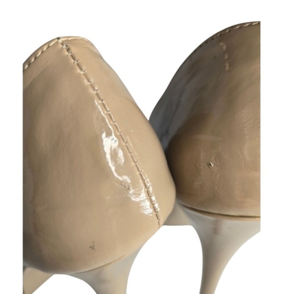 Brash Platform High Heels Nude Patent Leather Stiletto Dressy Evening Glam - Picture 7 of 10